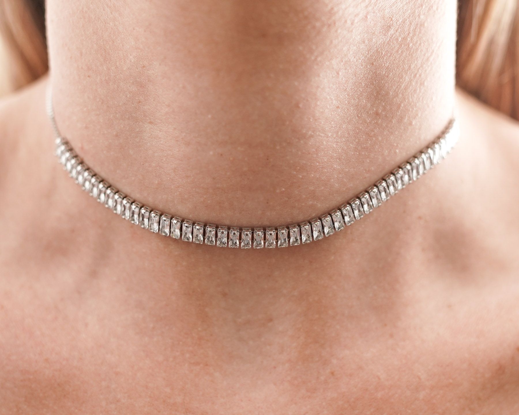 LILLIAN CHOKER NECKLACE - SILVER ' - ' ΤΣΟΚΕΡ