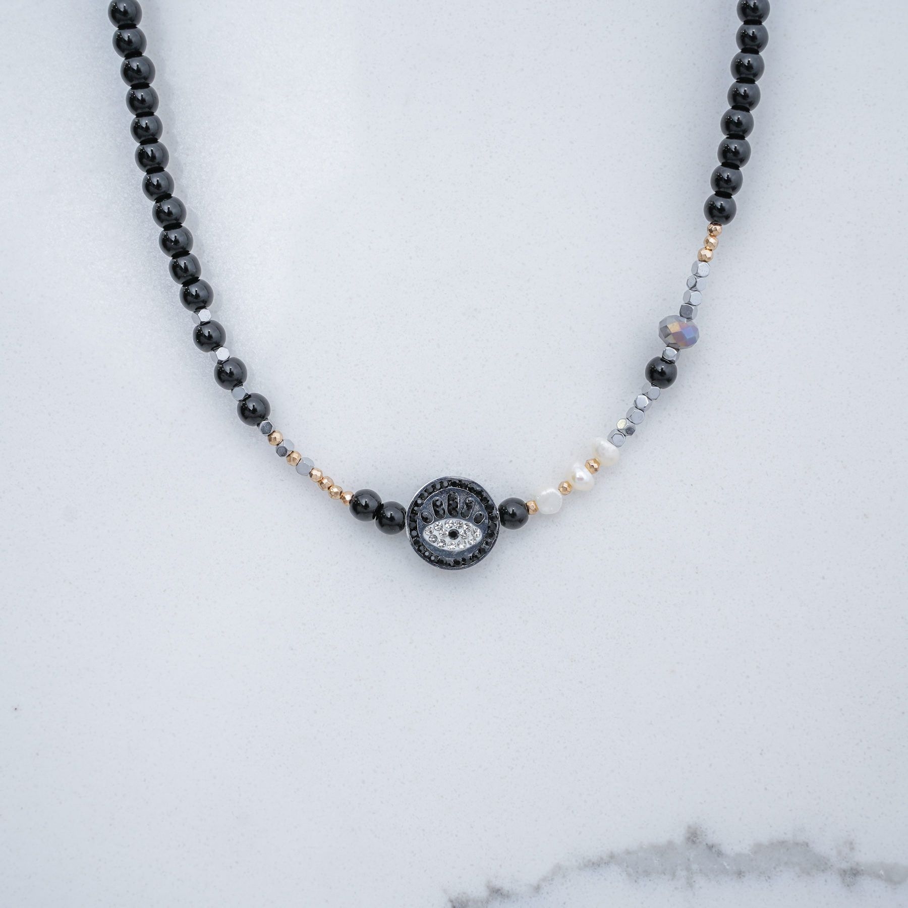 KISMET NECKLACE - SILVER ' - ' ΜΕ ΧΑΝΤΡΕΣ
