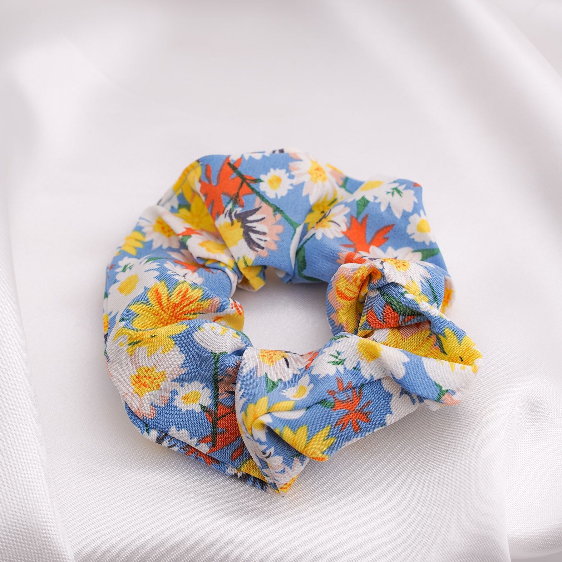 HELIANTHUS SCRUNCHIE - BLUE ' - ' SCRUNCHIES