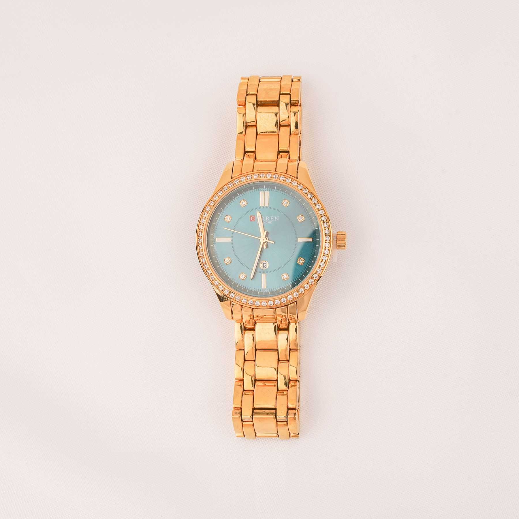 CURREN WATCH - GOLD & GREEN