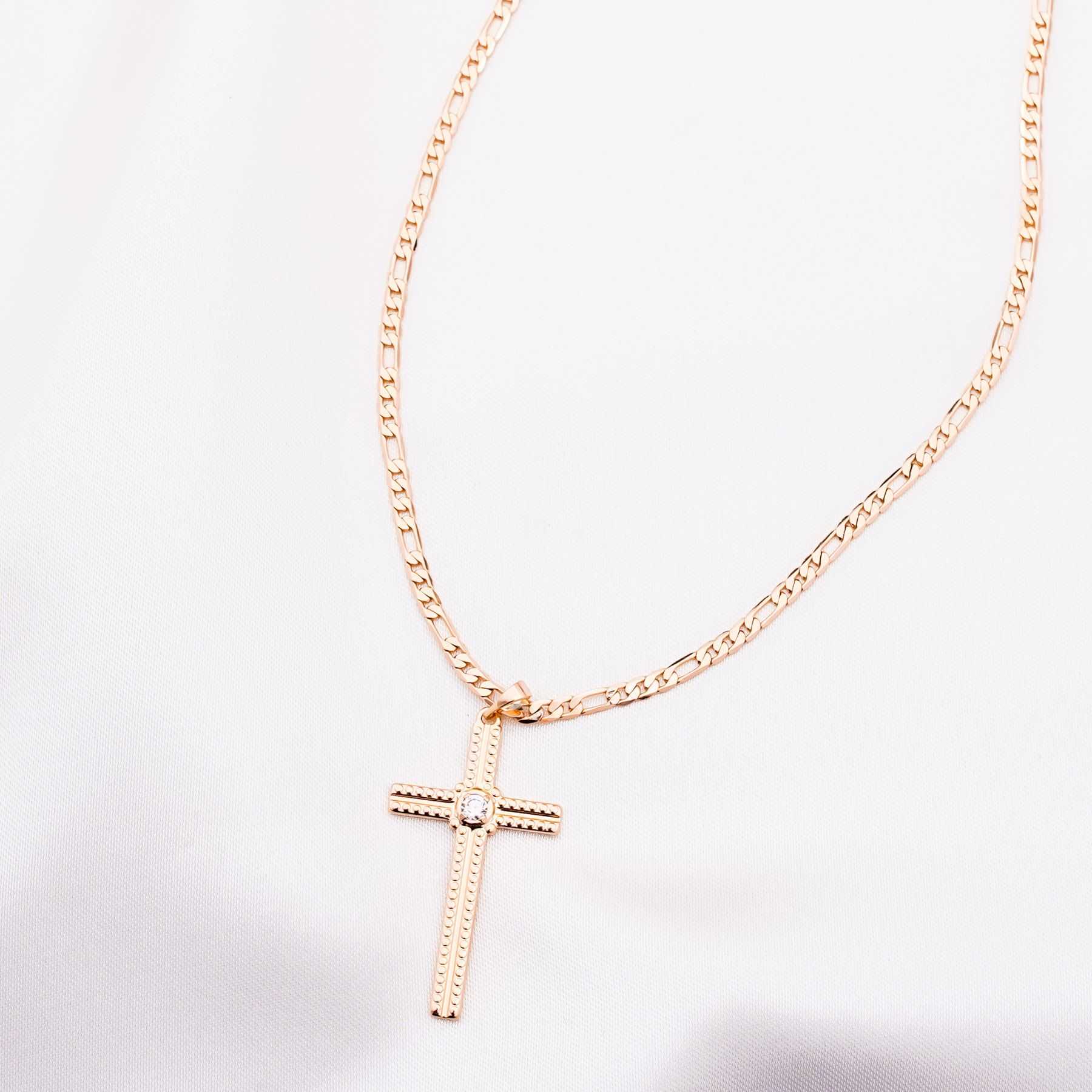 CROSS NECKLACE - ROSE GOLD