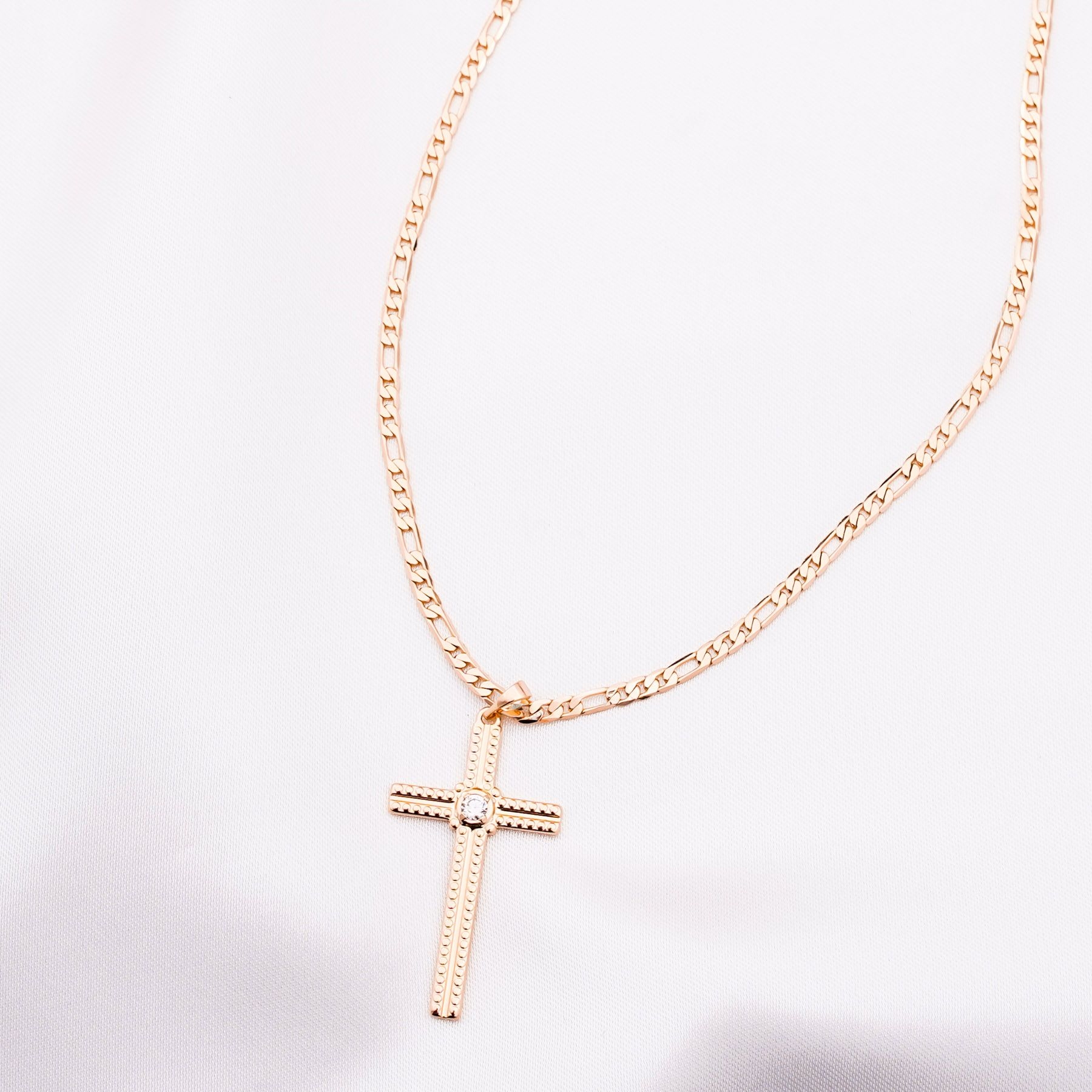 CROSS NECKLACE - ROSE GOLD ' - ' ΣΤΑΥΡΟΙ