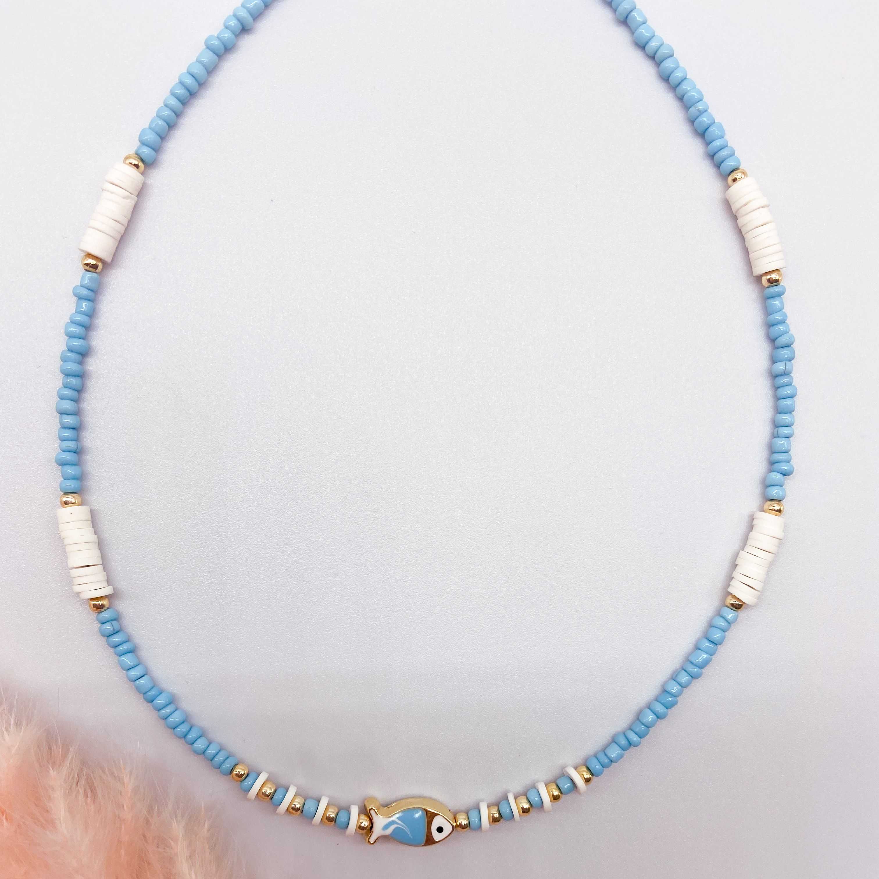 BLOOM NECKLACE - LIGHT BLUE 