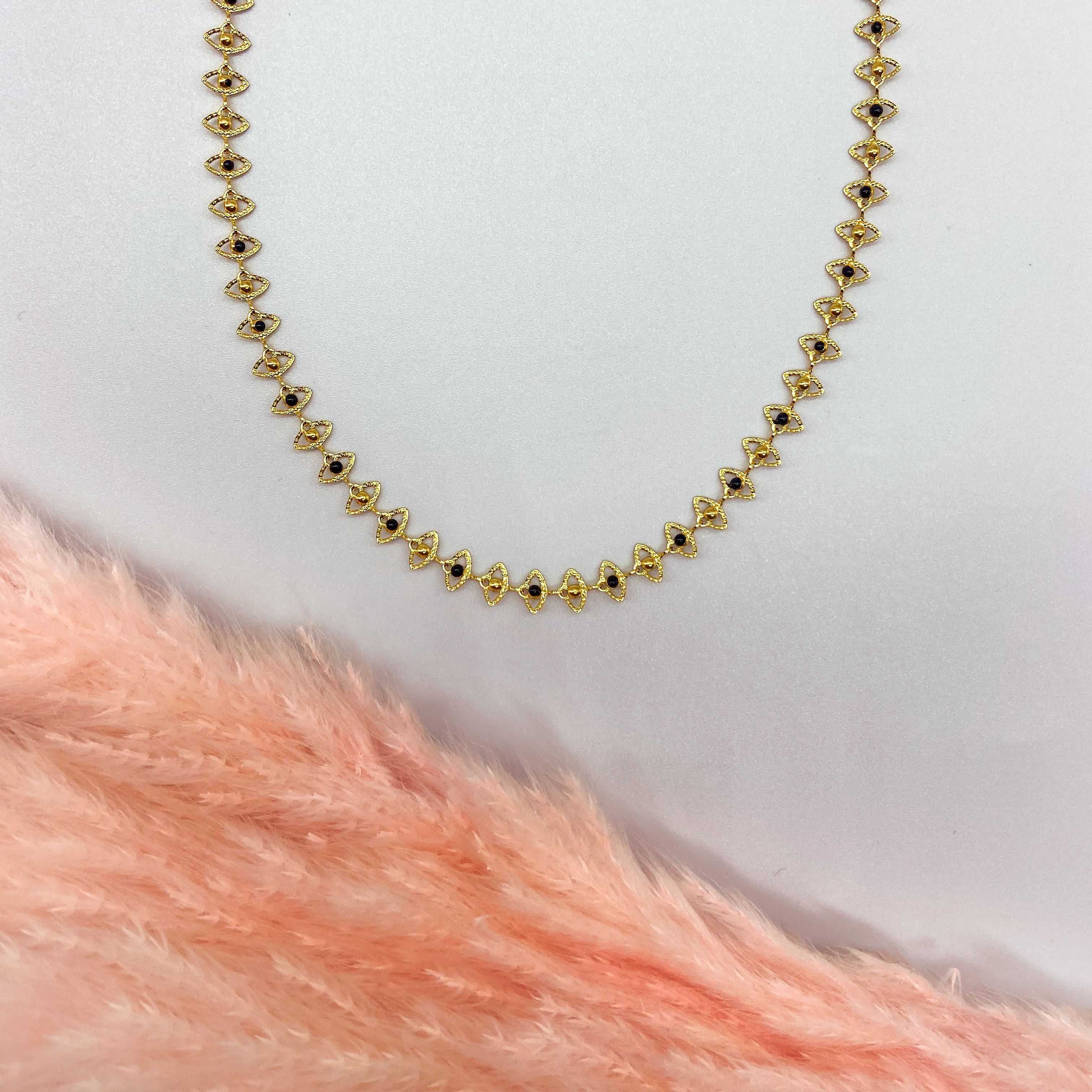 LAVENDER NECKLACE - BLACK 