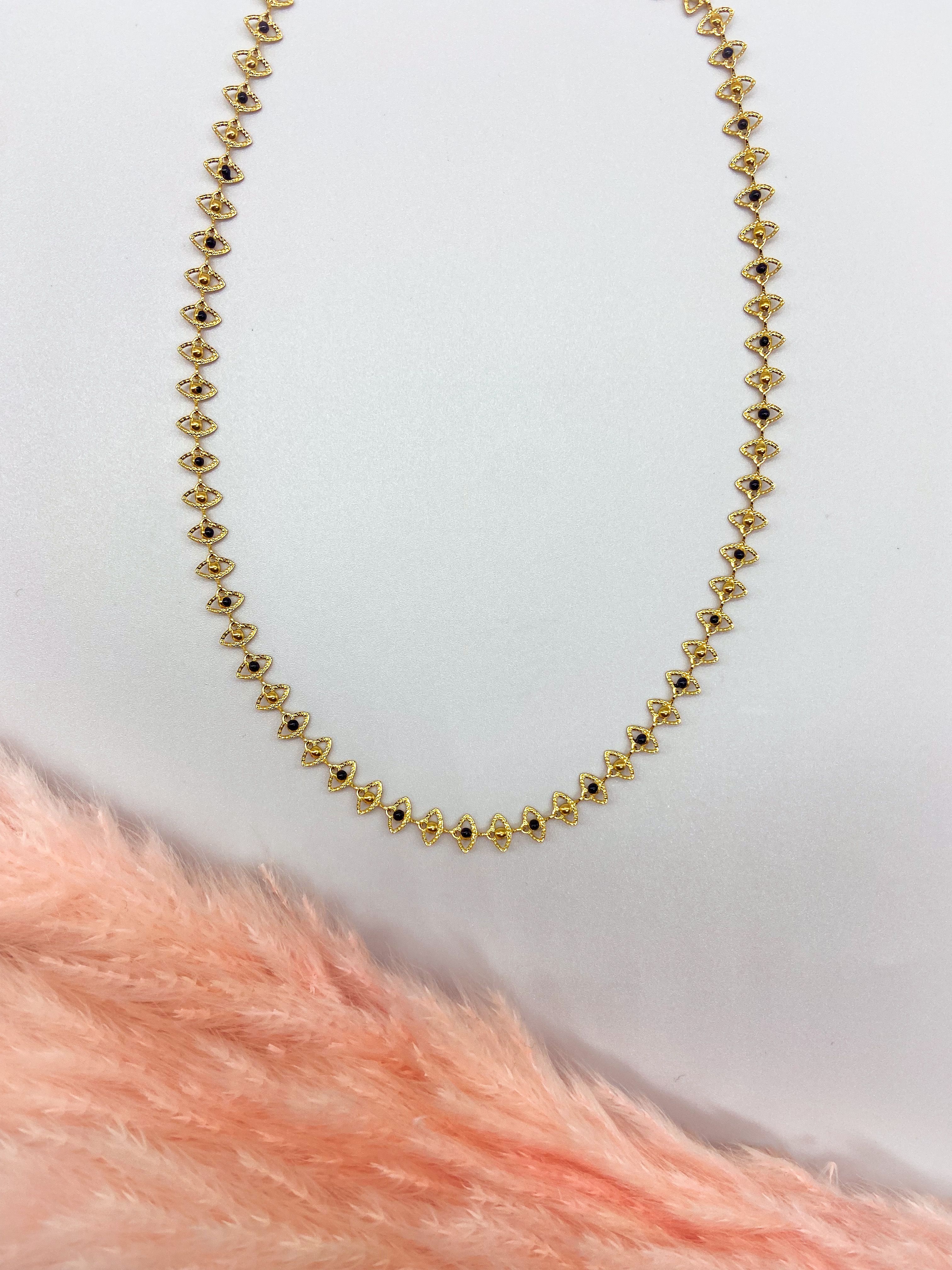LAVENDER NECKLACE - BLACK ' - ' ΜΕΝΤΑΓΙΟΝ