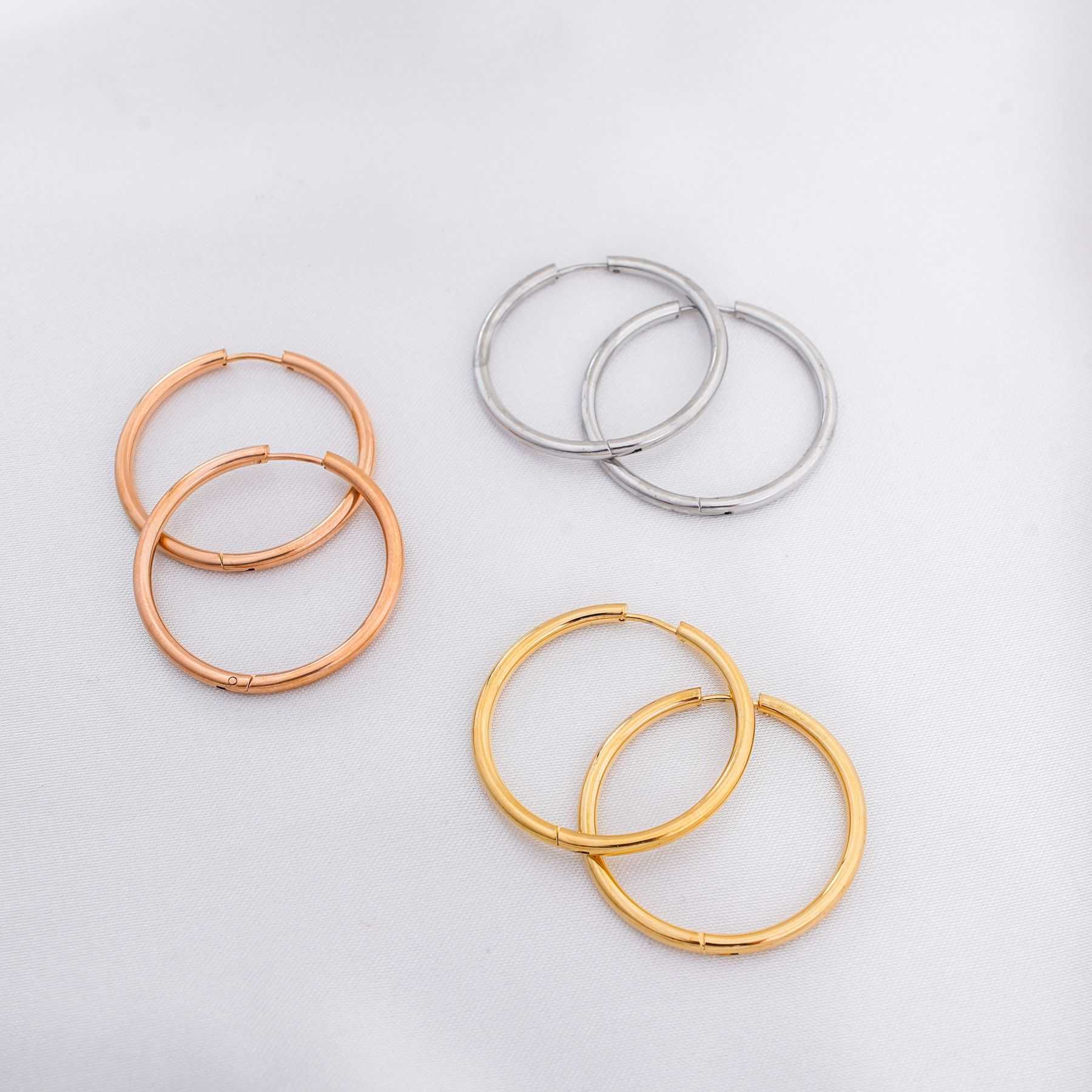 NYDIA HOOPS - ROSE GOLD