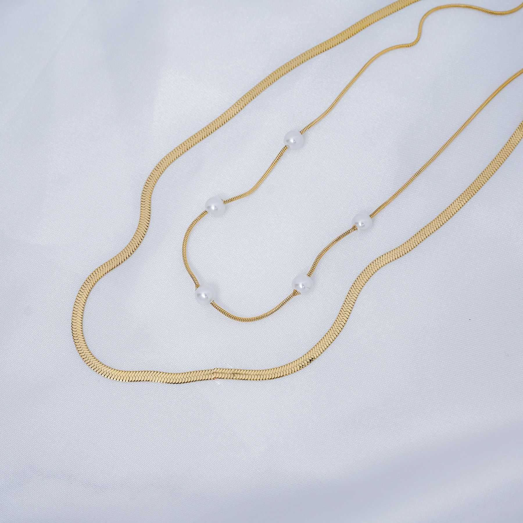 ELIZABELLA DOUBLE NECKLACE - GOLD