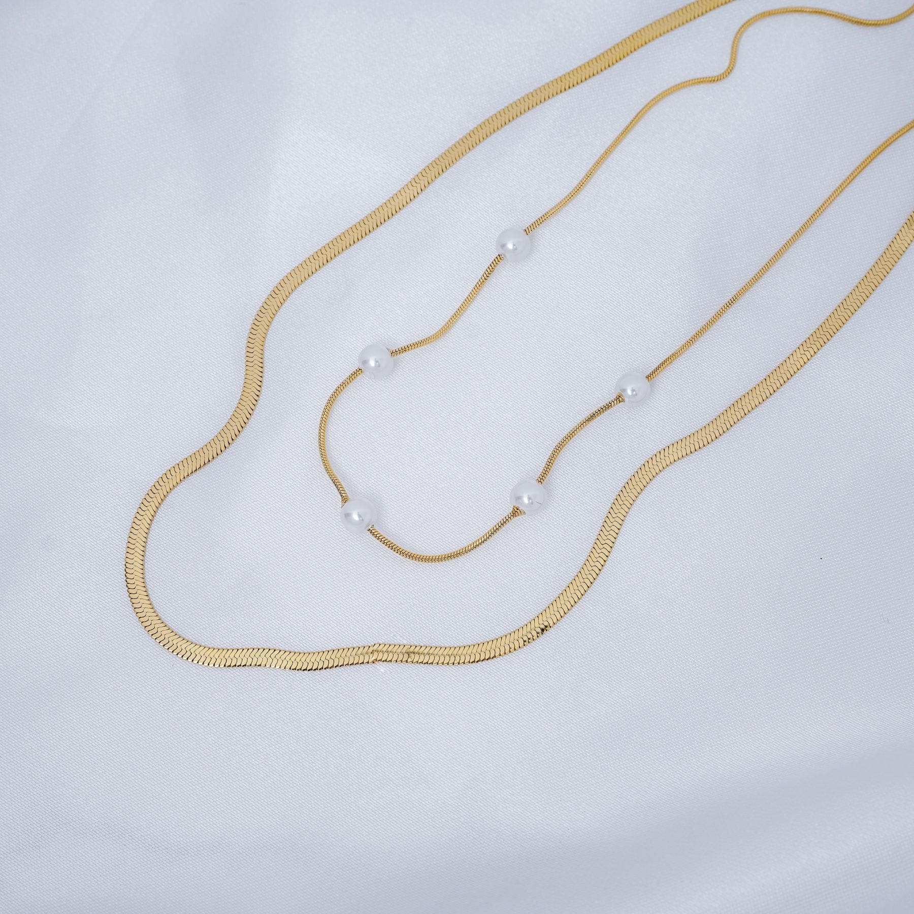 ELIZABELLA DOUBLE NECKLACE - GOLD ' - ' ΑΛΥΣΙΔΕΣ