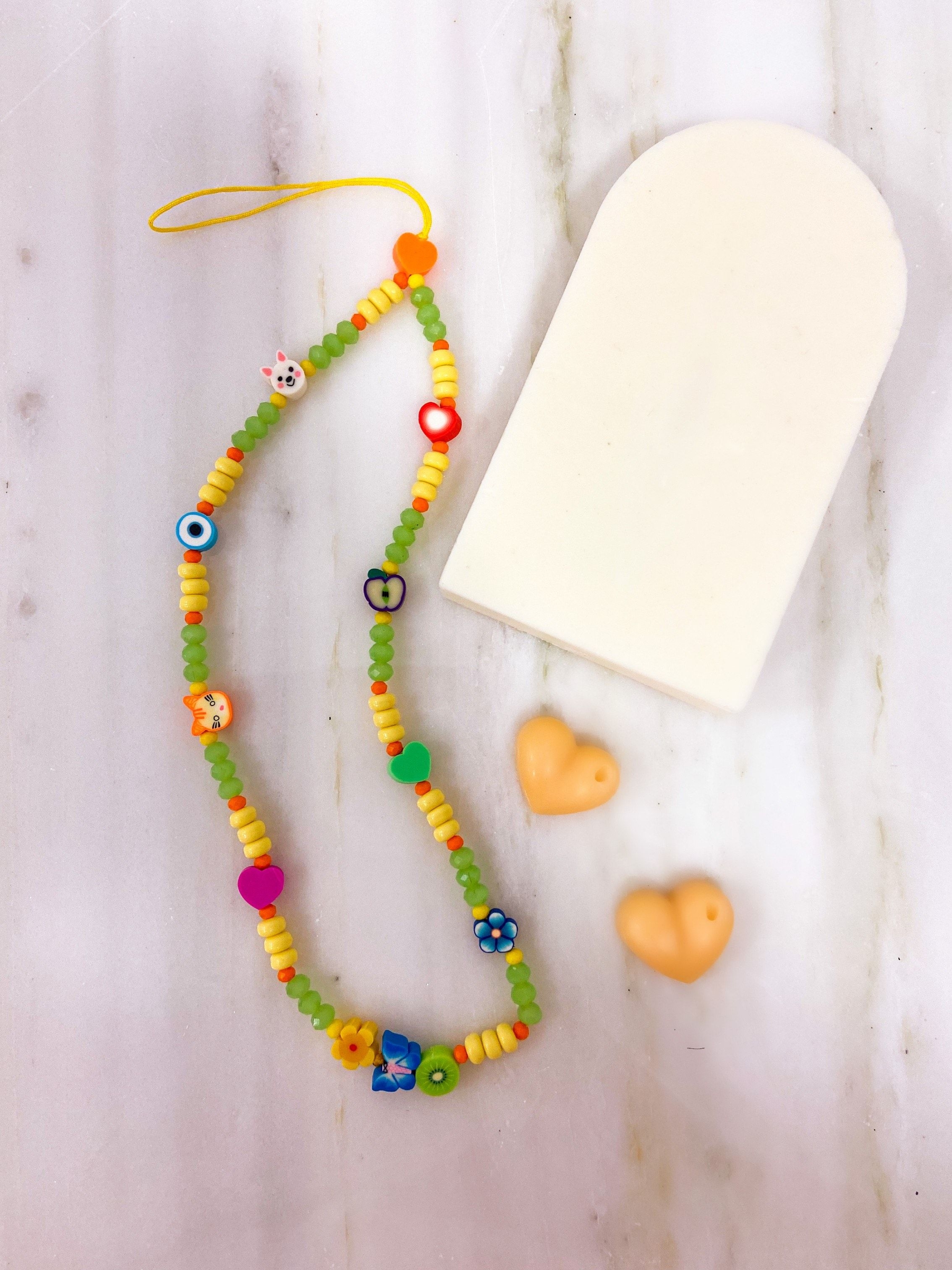 SUNNY DAY PHONE STRAP - GREEN & YELLOW ' - ' ΑΛΥΣΙΔΕΣ ΚΙΝΗΤΟΥ