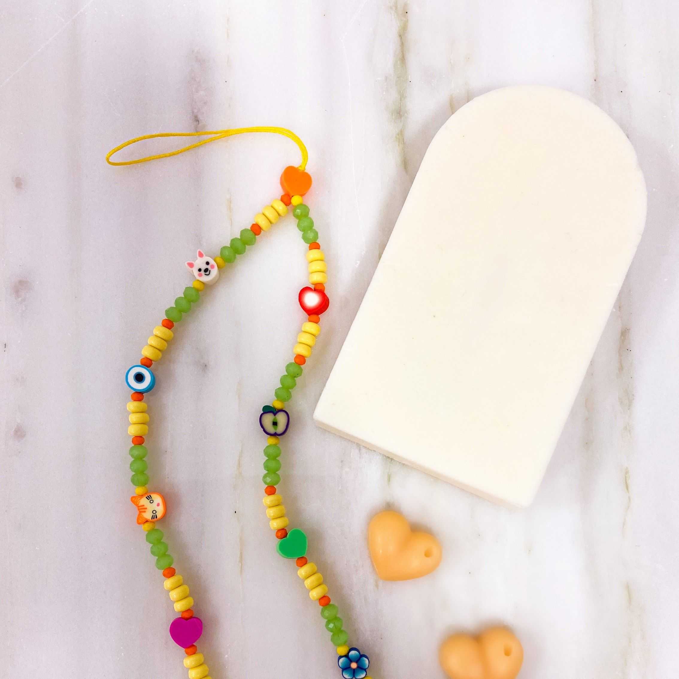 SUNNY DAY PHONE STRAP - GREEN & YELLOW