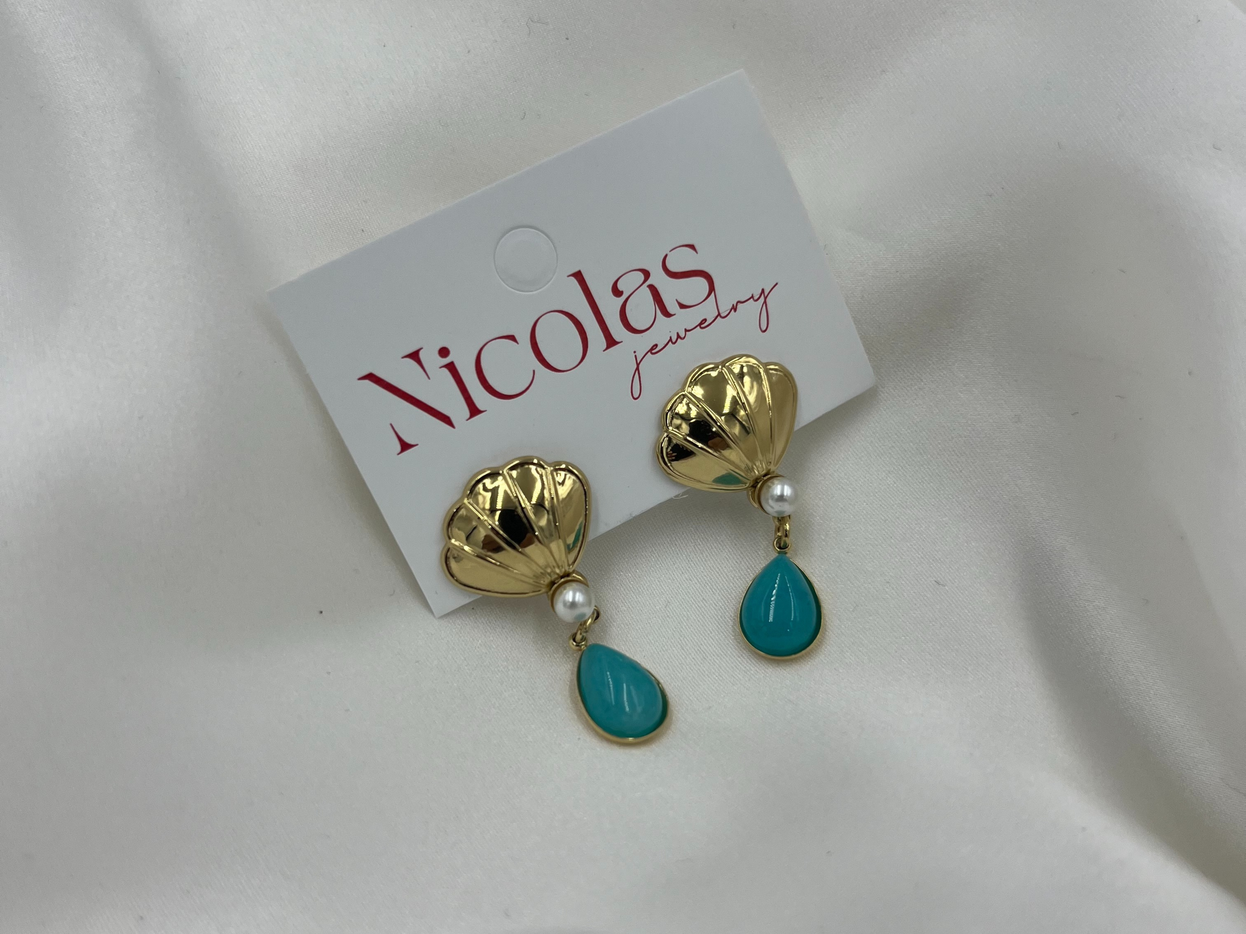APHRODITE BLUE EARRINGS ' - ' ΚΡΕΜΑΣΤΑ