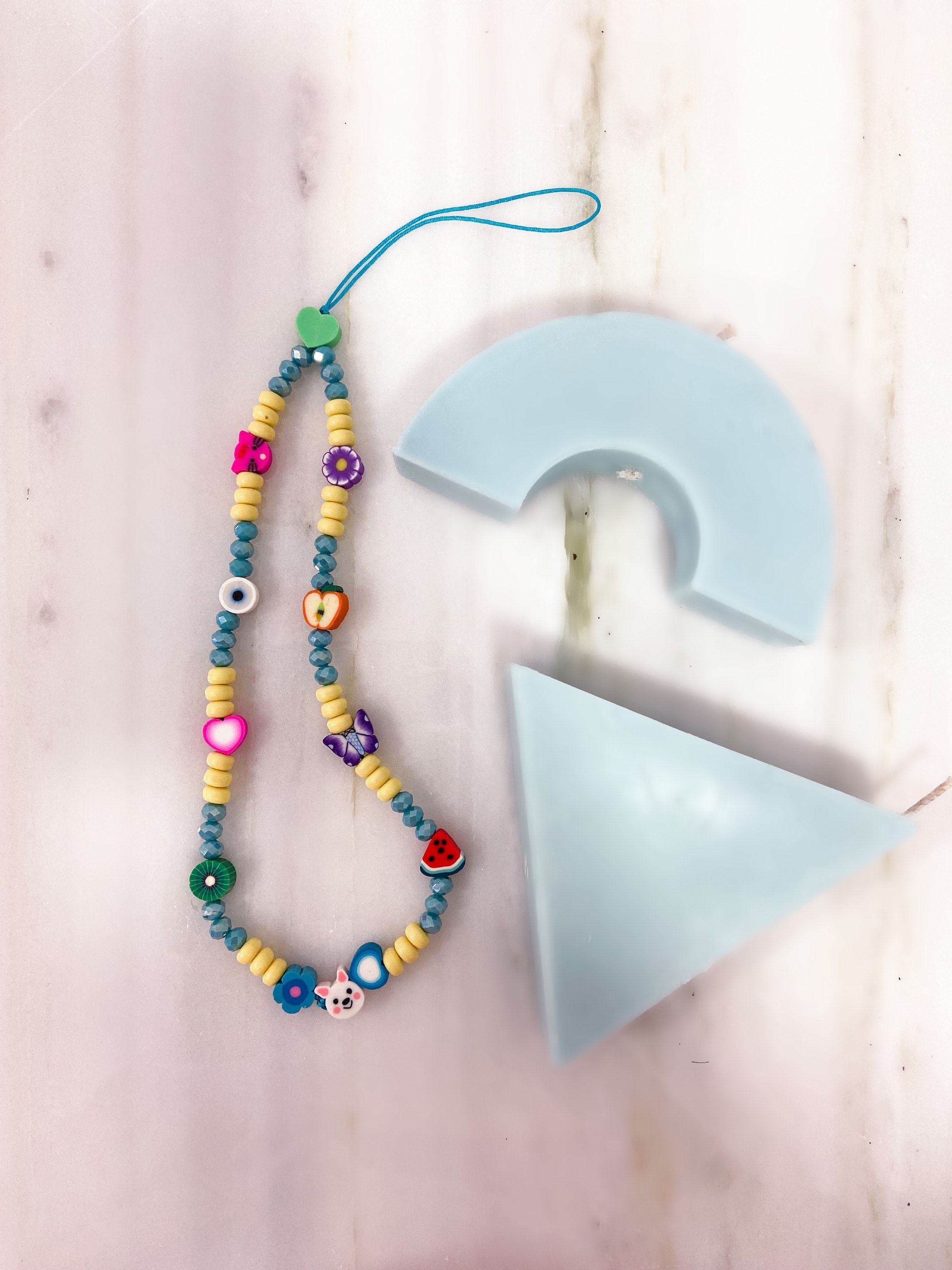 ALOHA PHONE STRAP - BLUE & YELLOW ' - ' ΑΛΥΣΙΔΕΣ ΚΙΝΗΤΟΥ
