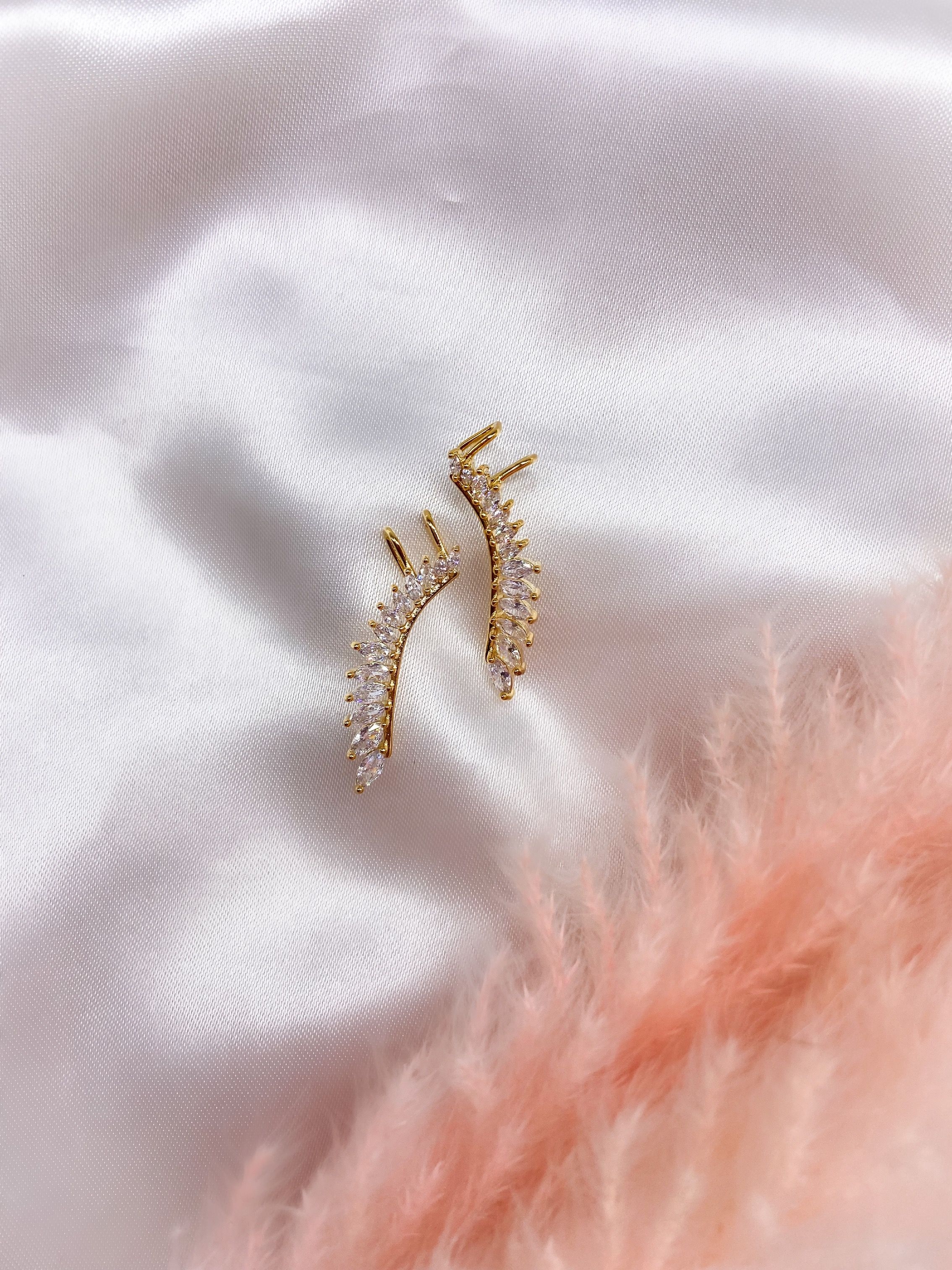 MIRIAM CLIMBER EARRINGS - GOLD ' - ' CLIMBERS