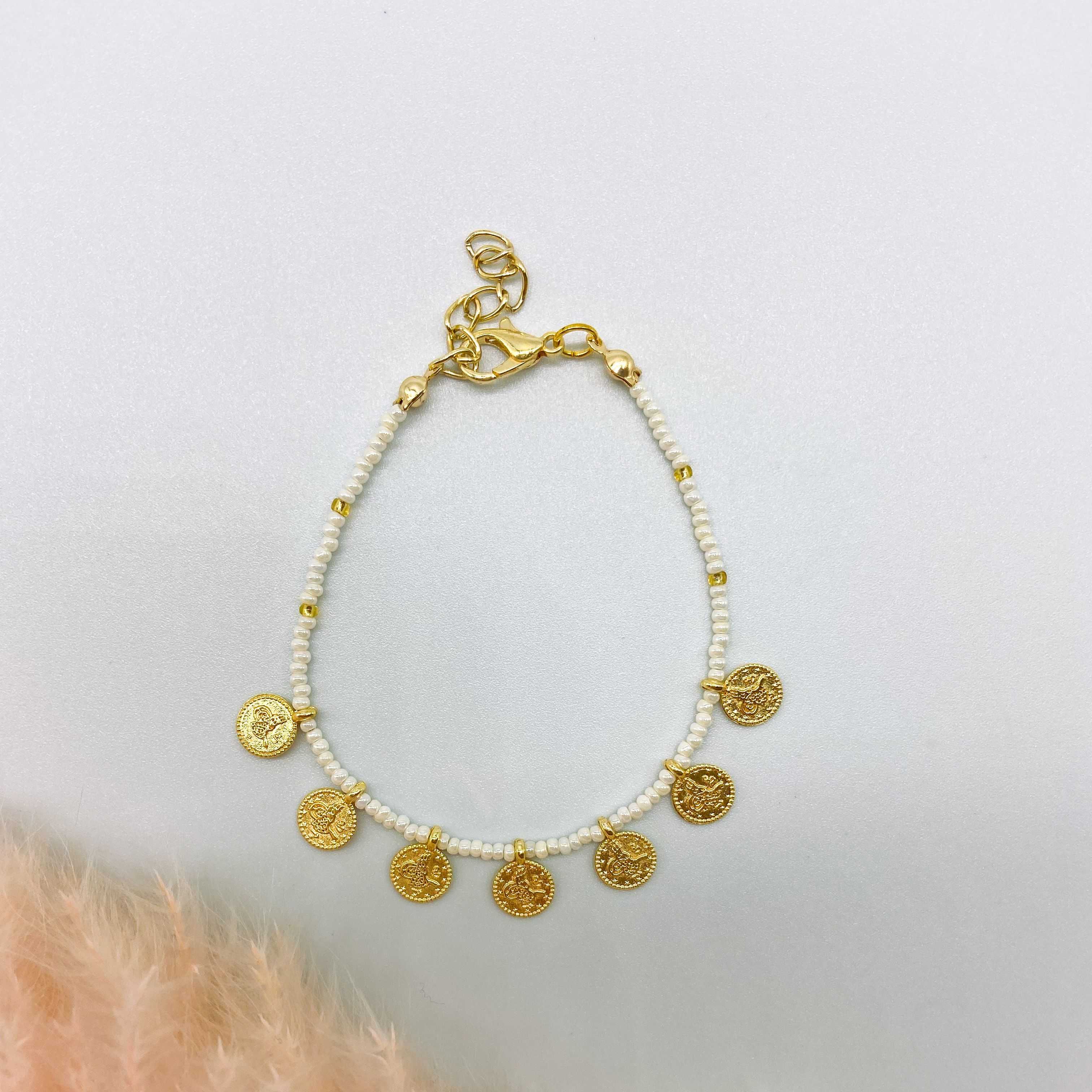 DELHI BRACELET - GOLD & WHITE