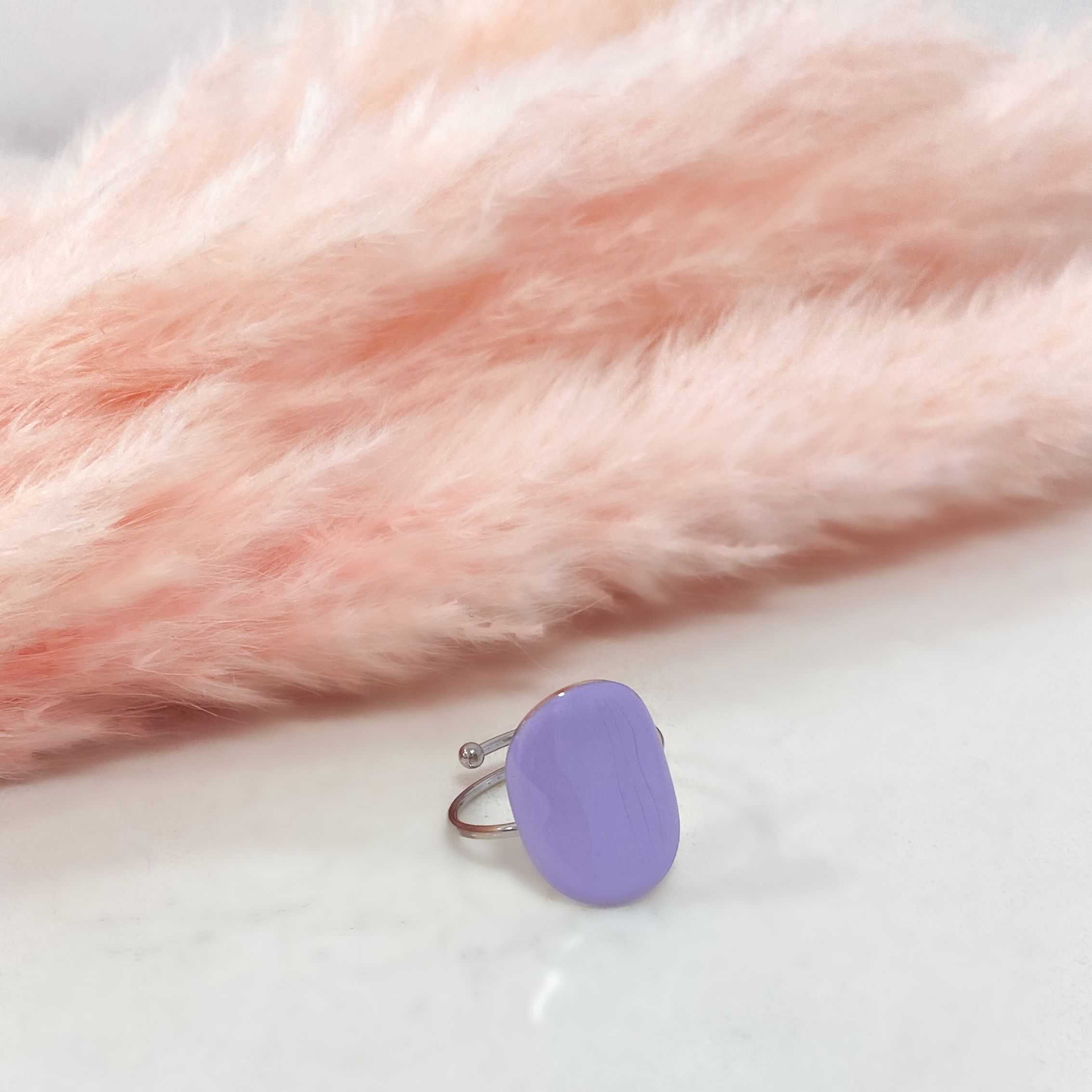 CARAMEL RING - SILVER & PURPLE