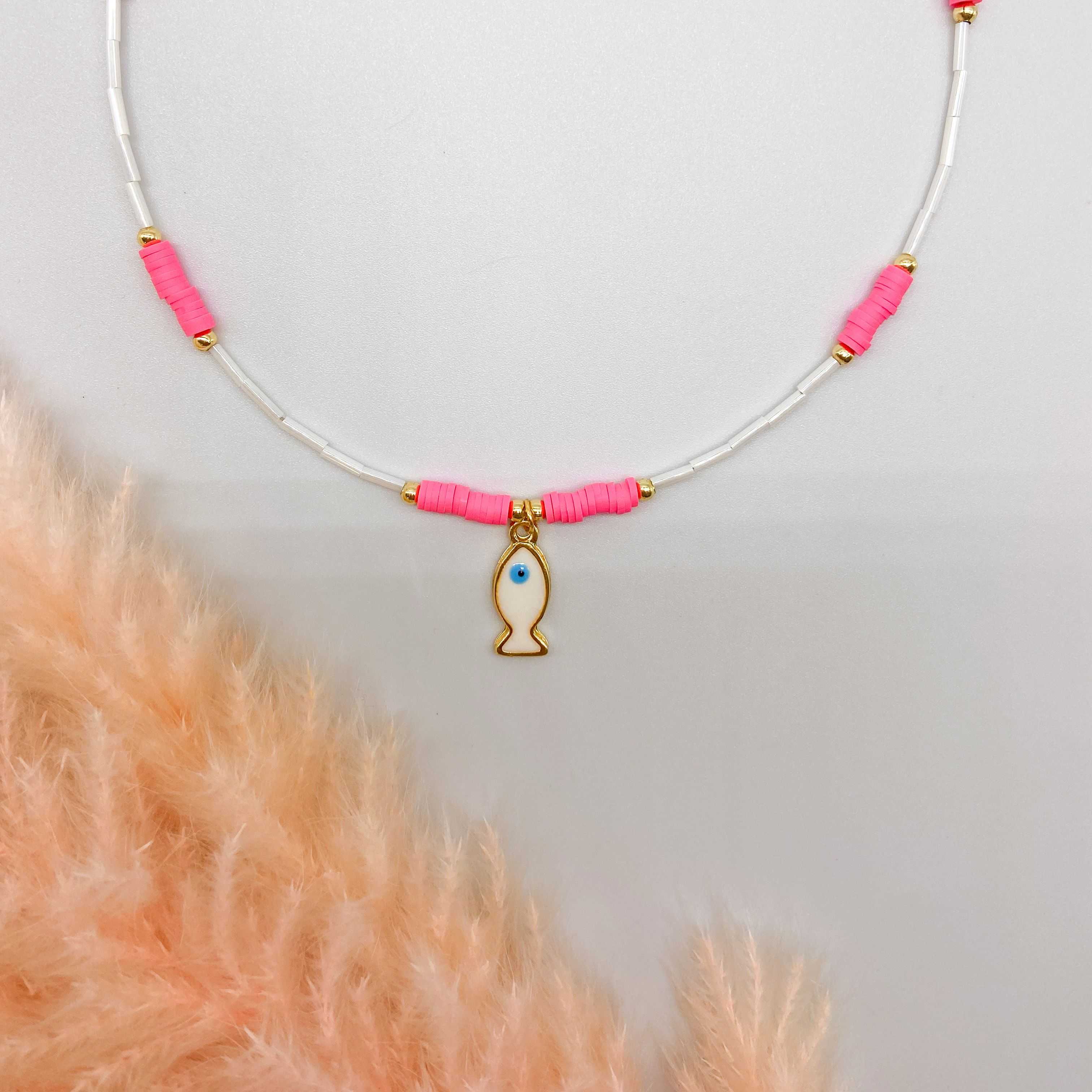 ARIEL NECKLACE - FUCHSIA 