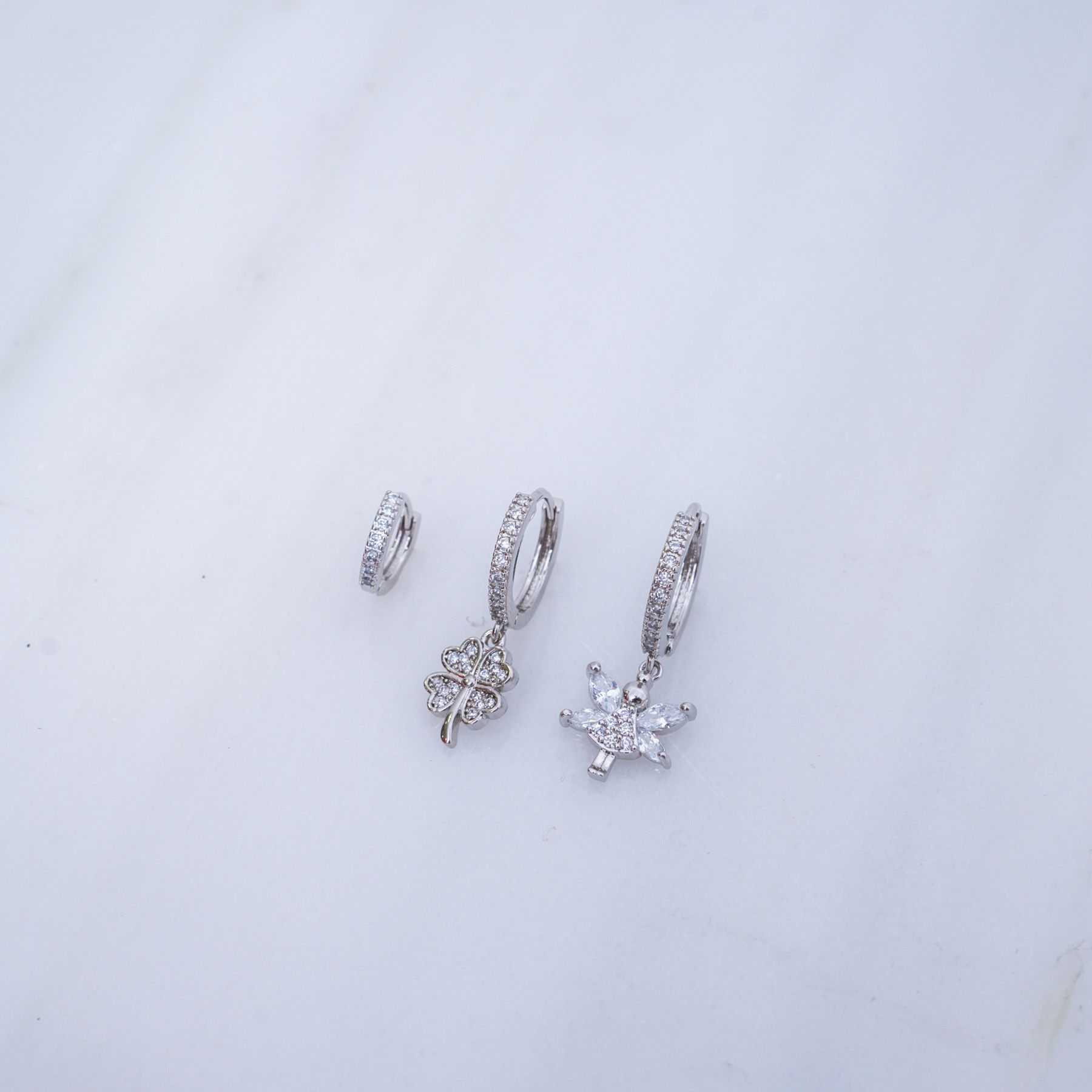 FAIRY TRIPLE EARRING SET - SILVER