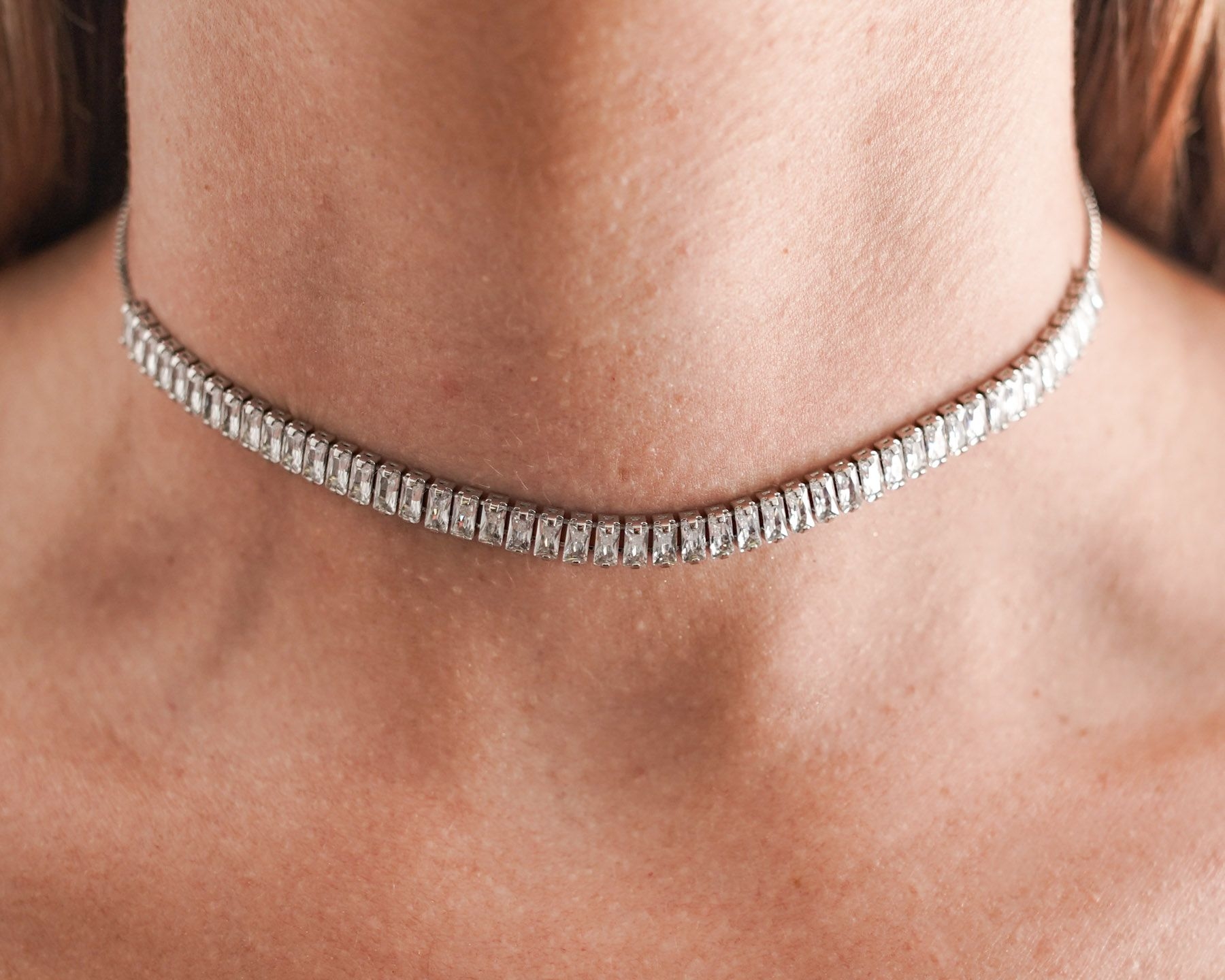 LILLIAN CHOKER NECKLACE - SILVER ' - ' ΤΣΟΚΕΡ